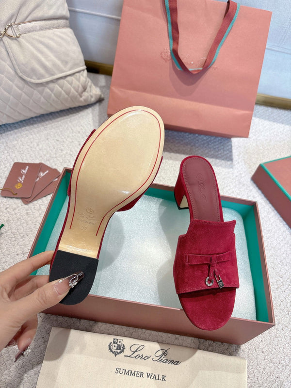 LP 25 Summer Charm Sandal 55 Dark Red Suede
