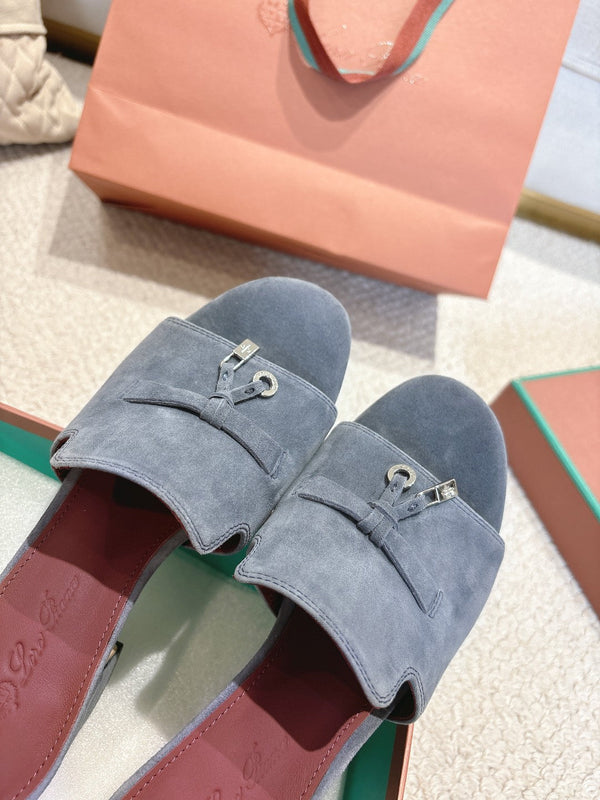 LP 25C Summer Charms Mules 55MM Blue Gray Suede 215023
