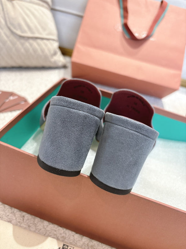 LP 25C Summer Charms Mules 55MM Blue Gray Suede 215023