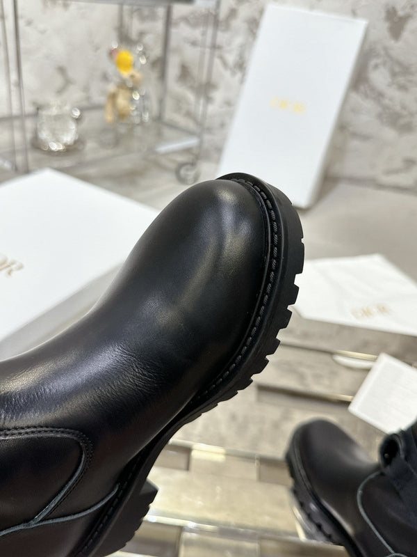 CD D-Major Boot In Black Lambskin 100578