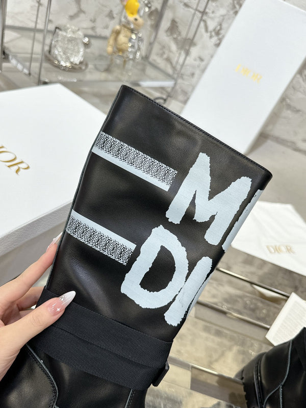 CD D-Major Boot In Black Lambskin 100578