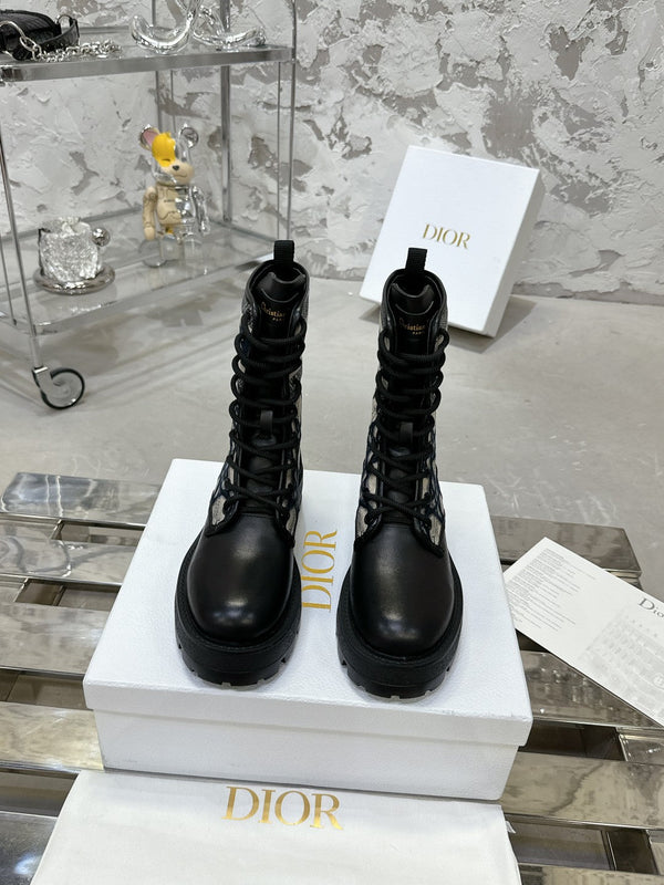 D-Major Ankle Boot In Black Mix Charcoal Blue Tweed 100590