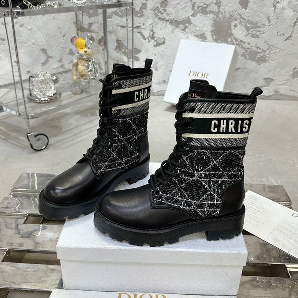 D-Major Ankle Boot In Black Tweed 100592