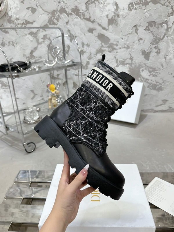 D-Major Ankle Boot In Black Tweed 100592