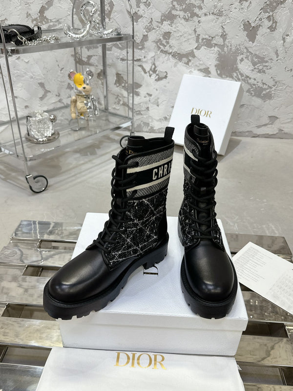 D-Major Ankle Boot In Black Tweed 100592