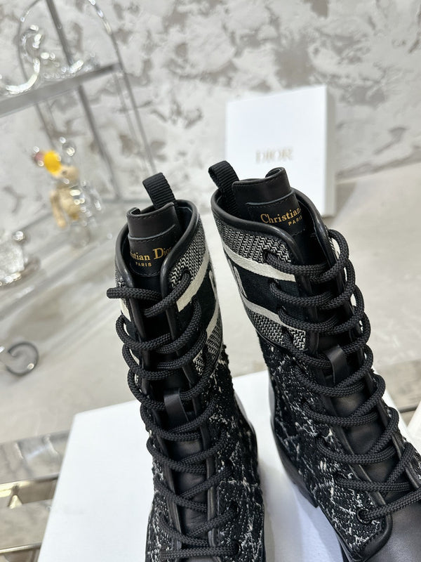 D-Major Ankle Boot In Black Tweed 100592