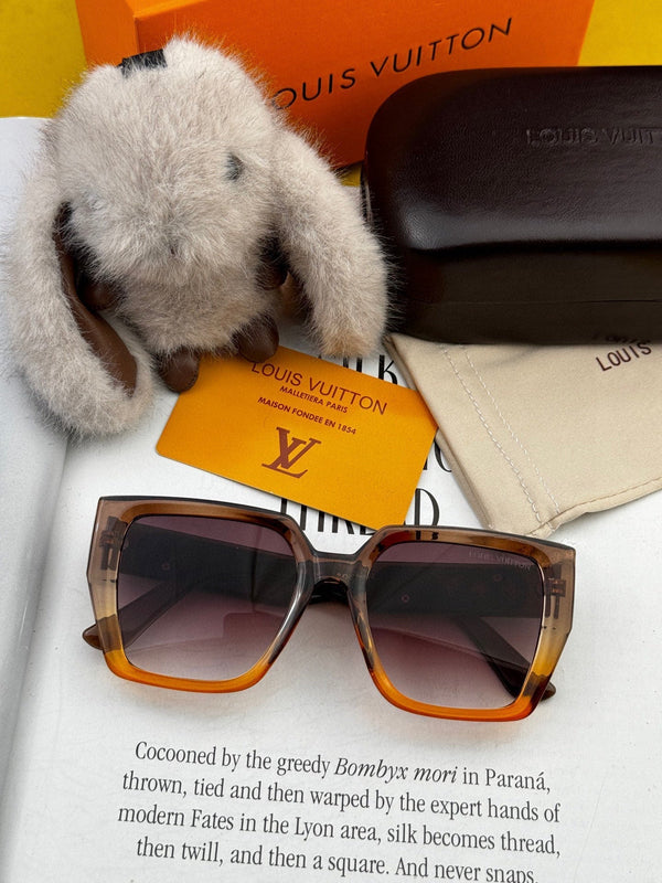 SQUARE SUNGLASS L6133 IN ACETATE FRAME EMBOSSED LOGO