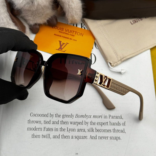 SQUARE SUNGLASS L8130 IN METAL AND ACETATE FRAME