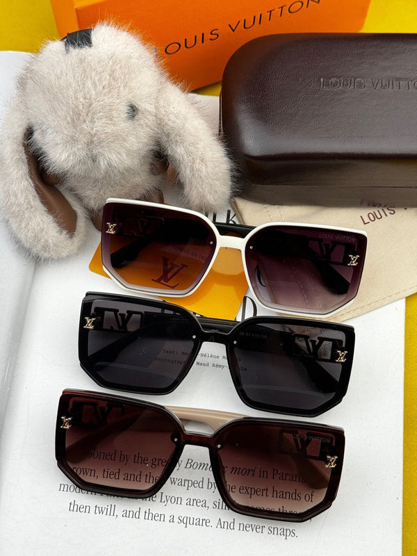 SQUARE SUNGLASS L8130 IN METAL AND ACETATE FRAME