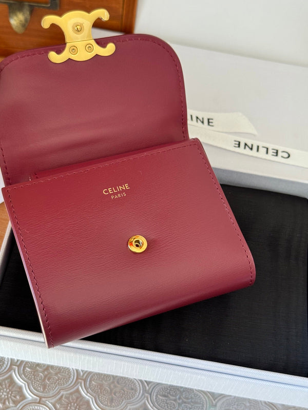 TRIOMPHE 10 CALFSKIN WALLET RED