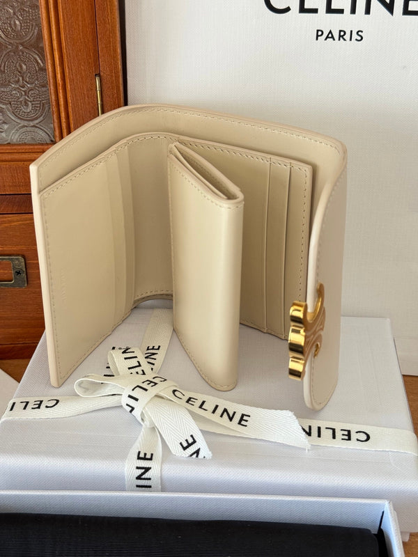 TRIOMPHE 10 CALFSKIN WALLET WHITE