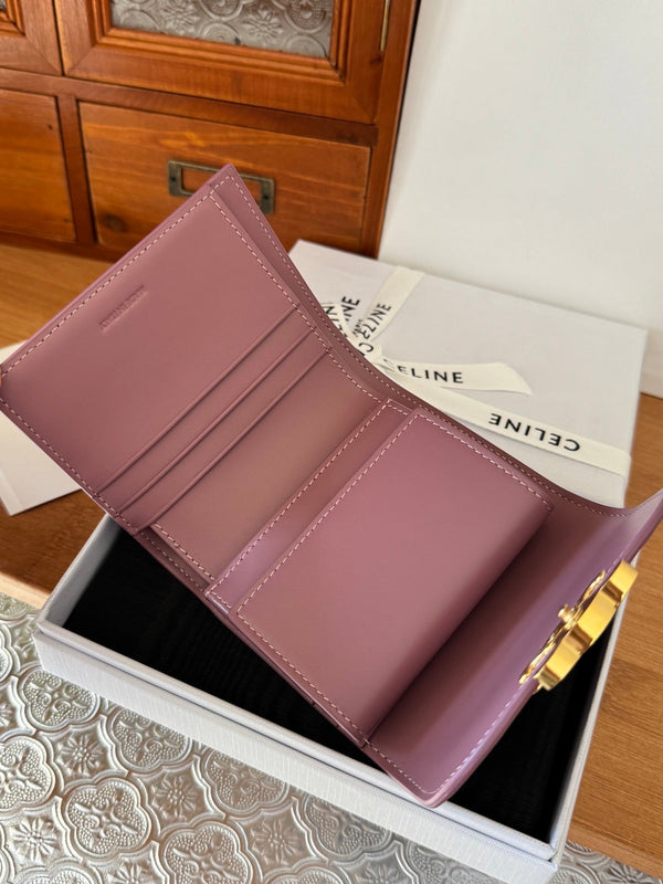 TRIOMPHE 10 CALFSKIN WALLET PINK