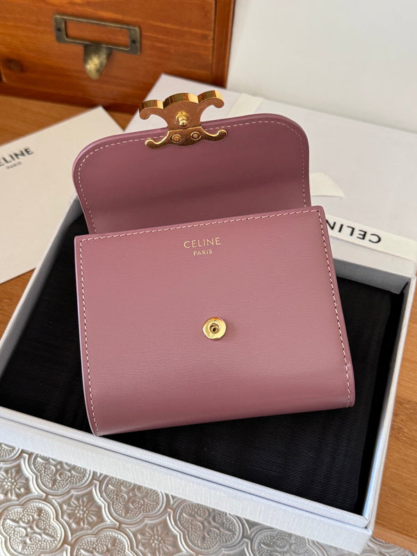 TRIOMPHE 10 CALFSKIN WALLET PINK