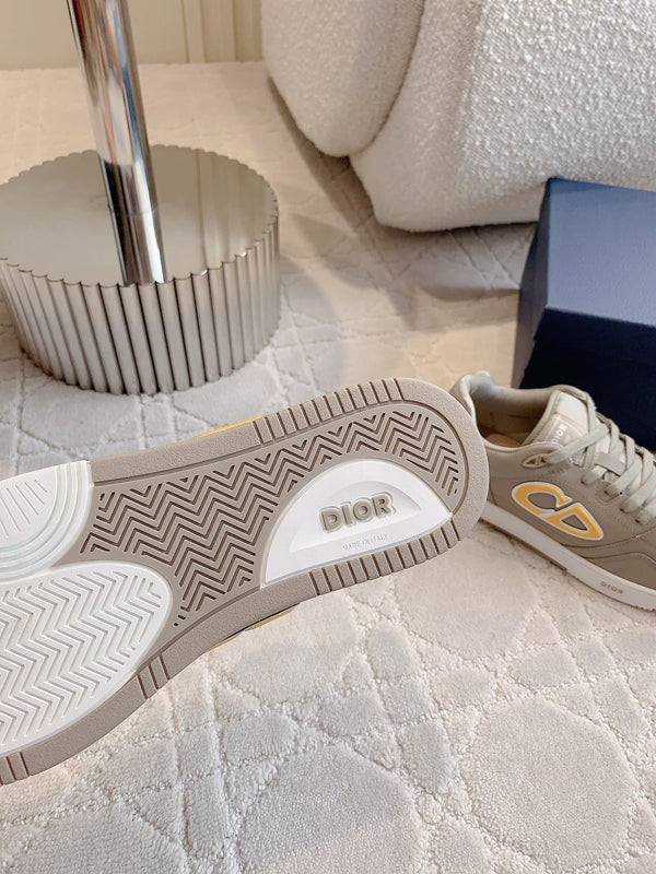 CD AND STONE ISLAND B57 Low-Top Sneaker – Limited And Numbered Edition Brown Gray Mix Orange Calfskin