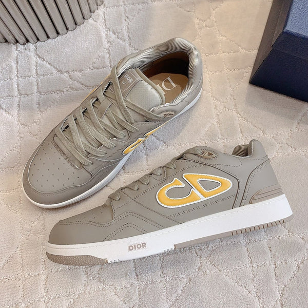 CD AND STONE ISLAND B57 Low-Top Sneaker – Limited And Numbered Edition Brown Gray Mix Orange Calfskin