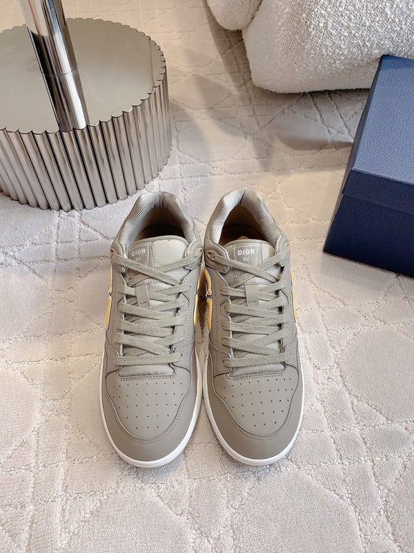 CD AND STONE ISLAND B57 Low-Top Sneaker – Limited And Numbered Edition Brown Gray Mix Orange Calfskin