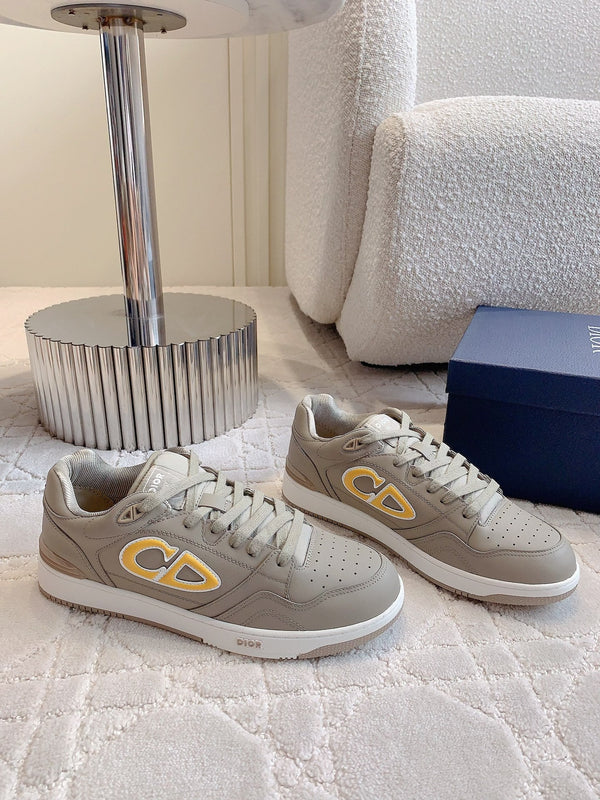 CD AND STONE ISLAND B57 Low-Top Sneaker – Limited And Numbered Edition Brown Gray Mix Orange Calfskin