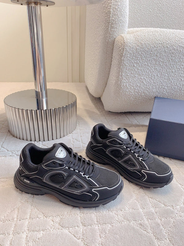 CD B30 Sneaker Black Polyester Mesh Fabric And Calfskin