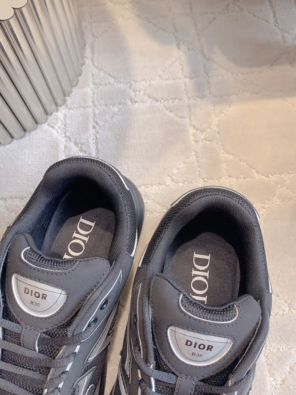 CD B30 Sneaker Black Polyester Mesh Fabric And Calfskin