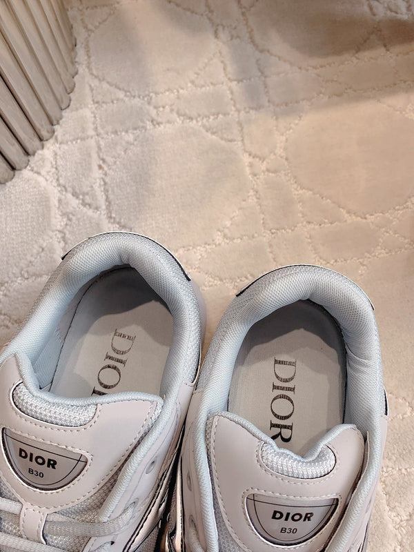 CD B30 Sneaker Light Grey Polyester Mesh Fabric And Calfskin