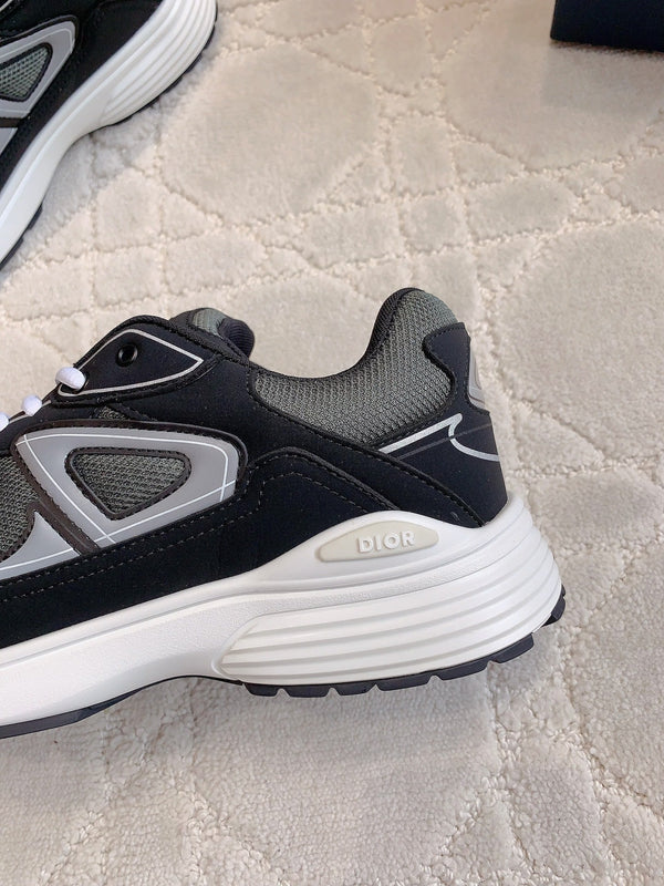 CD B30 Sneaker Black Grey Polyester Mesh Fabric And Calfskin