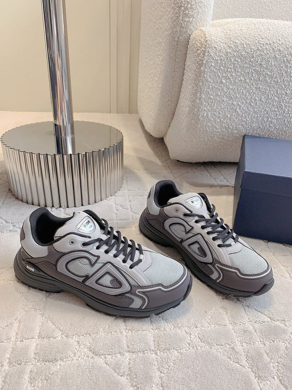 CD B30 Sneaker Grey Blue Mix Grey Black Polyester Mesh Fabric And Calfskin