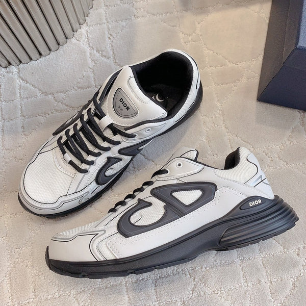 CD B30 Sneaker White Mix Black Polyester Mesh Fabric And Calfskin