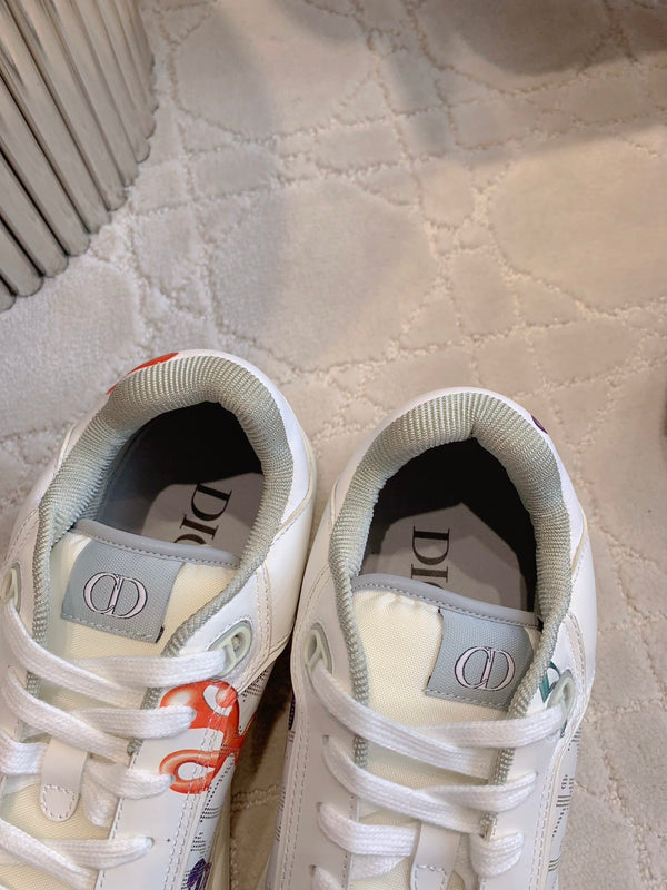 CD B27 Sneaker bassa Bianco Verde Mix Arancione Viola Stampa Vitello