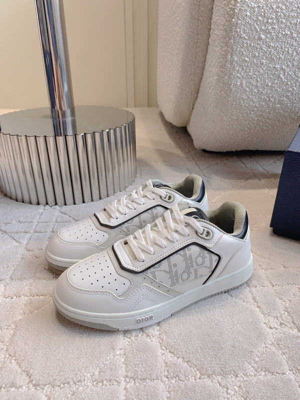 CD B27 Sneaker bassa in pelle di vitello stampata bianca e nera