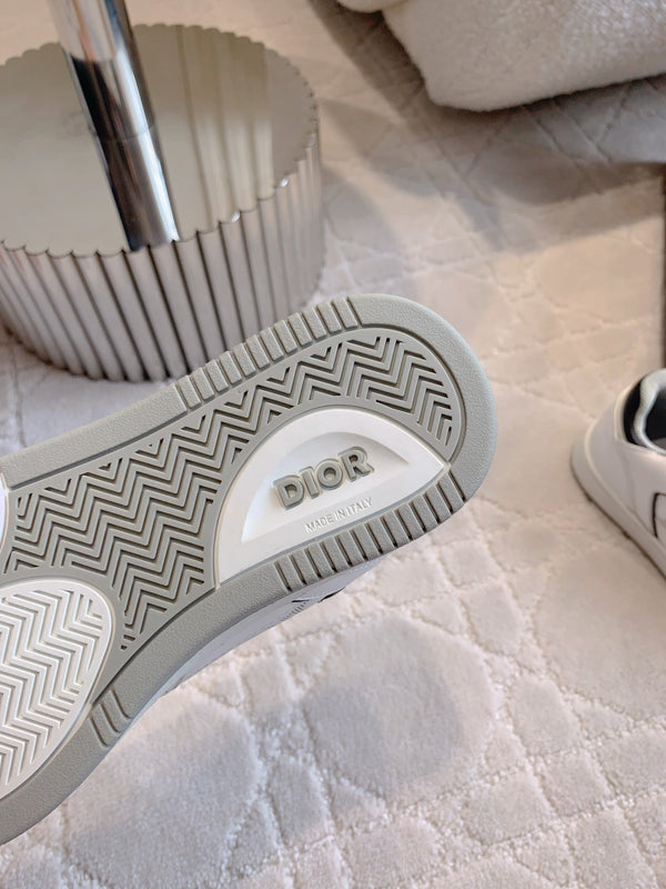 CD B27 Sneaker bassa in pelle di vitello stampata bianca e nera