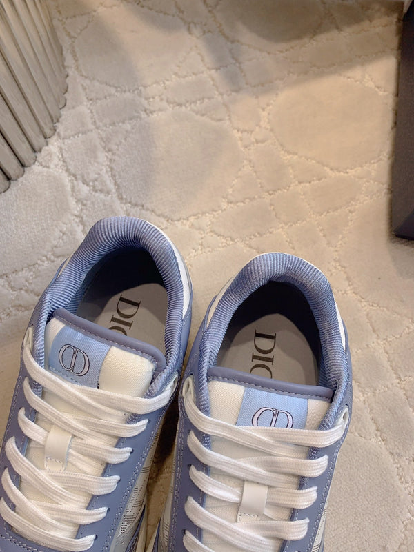 CD B27 Low-Top Sneaker White Blue Print Calfskin