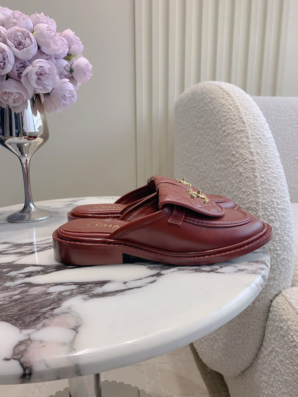 CC Mule In Brown Red Cowhide 145659