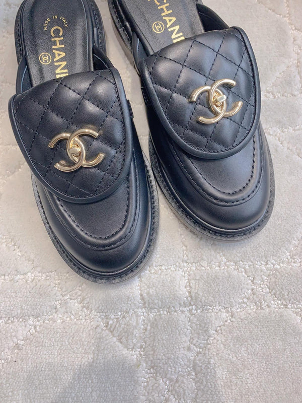 CC Mule In Black Cowhide 145661