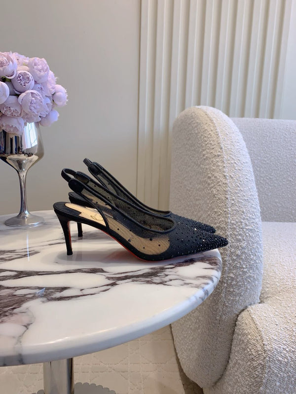 CL Follies Strass 65mm Black Mesh 177135