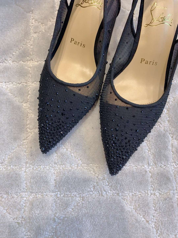 CL Follies Strass 65mm Black Mesh 177135