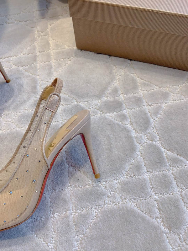 CL Follies Strass 85mm Vanilla Cream Mesh 177136