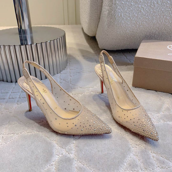 CL Follies Strass 85mm Vanilla Cream Mesh 177136