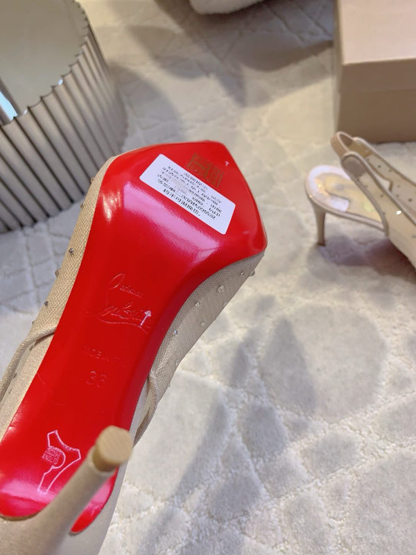 CL Follies Strass 85mm Vanilla Cream Mesh 177136