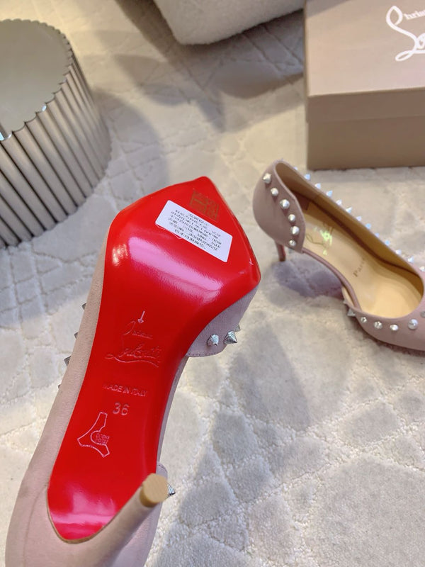 CL Irishell 85 Studded d'Orsay Pumps Thistle Suede 177130