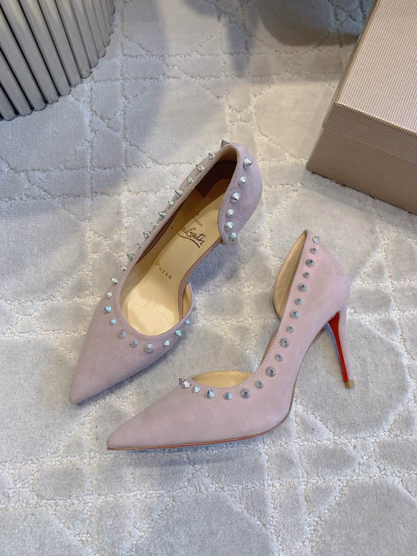 CL Irishell 85 Studded d'Orsay Pumps Thistle Suede 177130