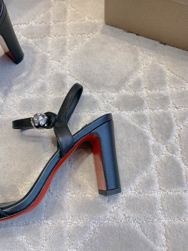 CL Atmospheria 90mm embellished sandals Black Leather 177088