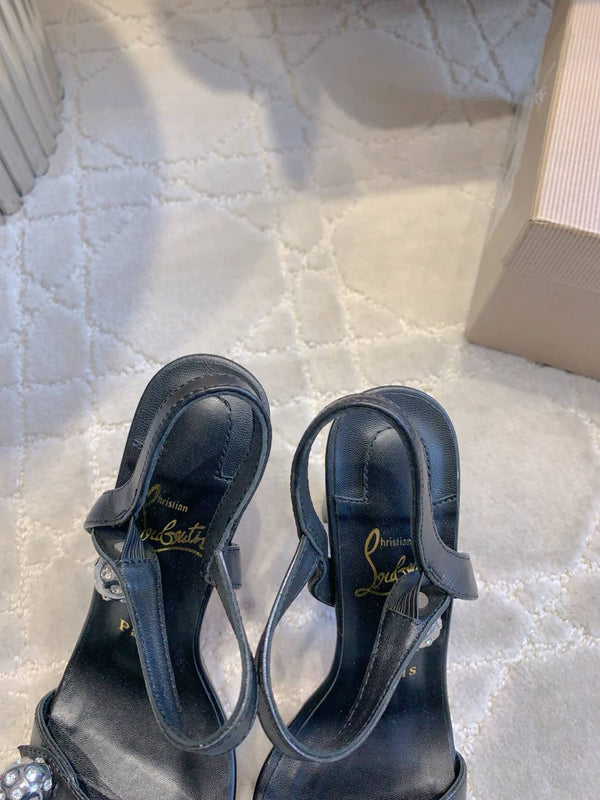 CL Atmospheria 90mm embellished sandals Black Leather 177088