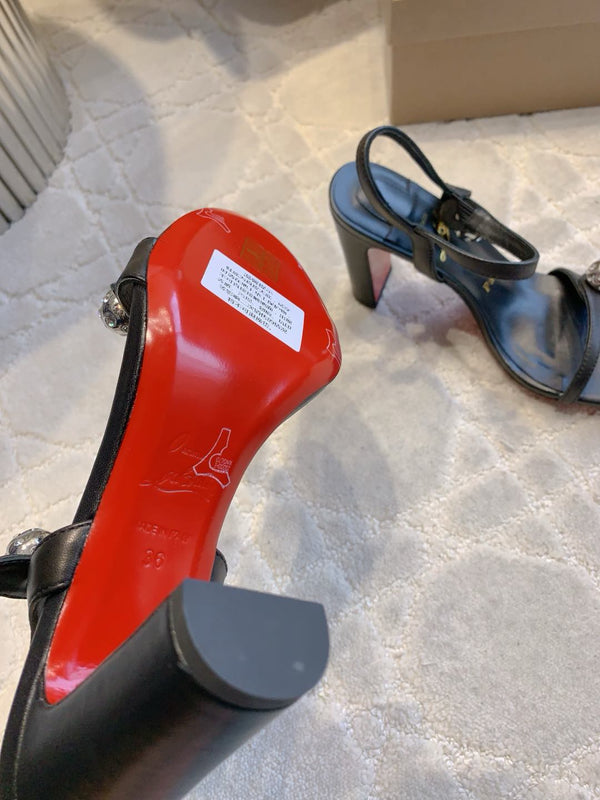 CL Atmospheria 90mm embellished sandals Black Leather 177088