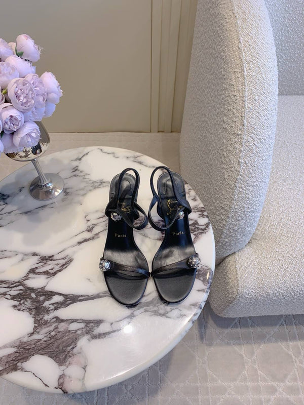 CL Atmospheria 90mm embellished sandals Black Leather 177088