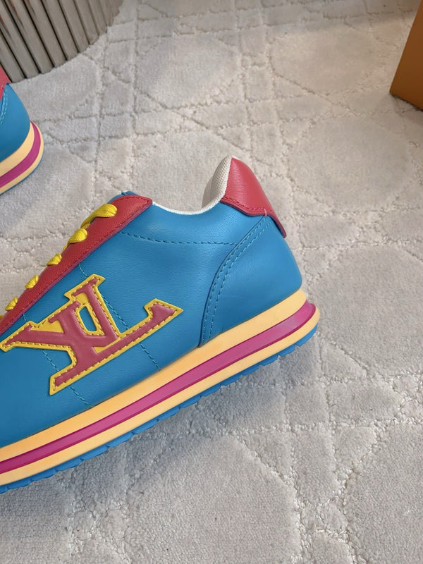 LV BUTTERSOFT Sneaker Dark Blue Monogram-Printed Lambskin 516886