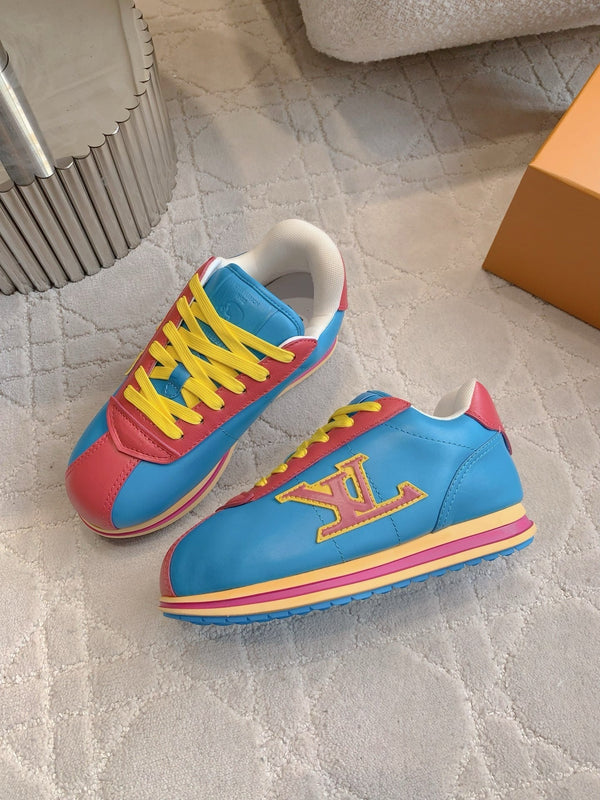 LV BUTTERSOFT Sneaker Dark Blue Monogram-Printed Lambskin 516886