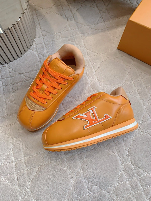 LV BUTTERSOFT Sneaker Yellow Monogram-Printed Lambskin 516885