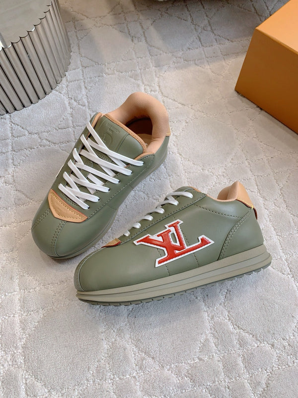 LV BUTTERSOFT Sneaker Khaiki Green Monogram-Printed Lambskin 516887