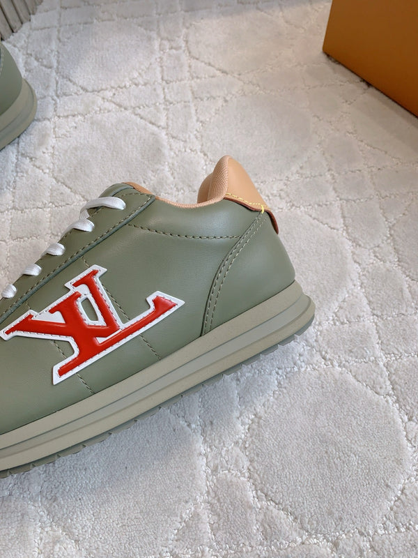 LV BUTTERSOFT Sneaker Khaiki Green Monogram-Printed Lambskin 516887