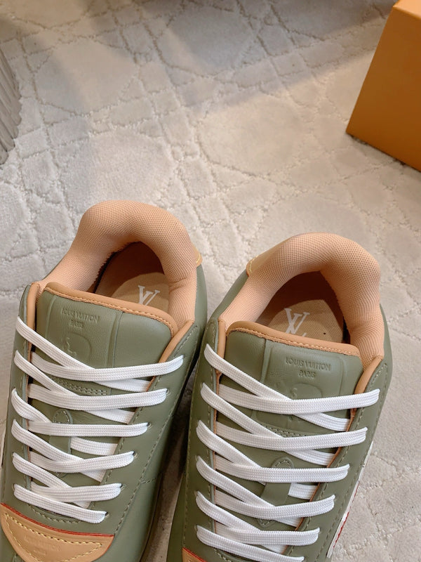 LV BUTTERSOFT Sneaker Khaiki Green Monogram-Printed Lambskin 516887